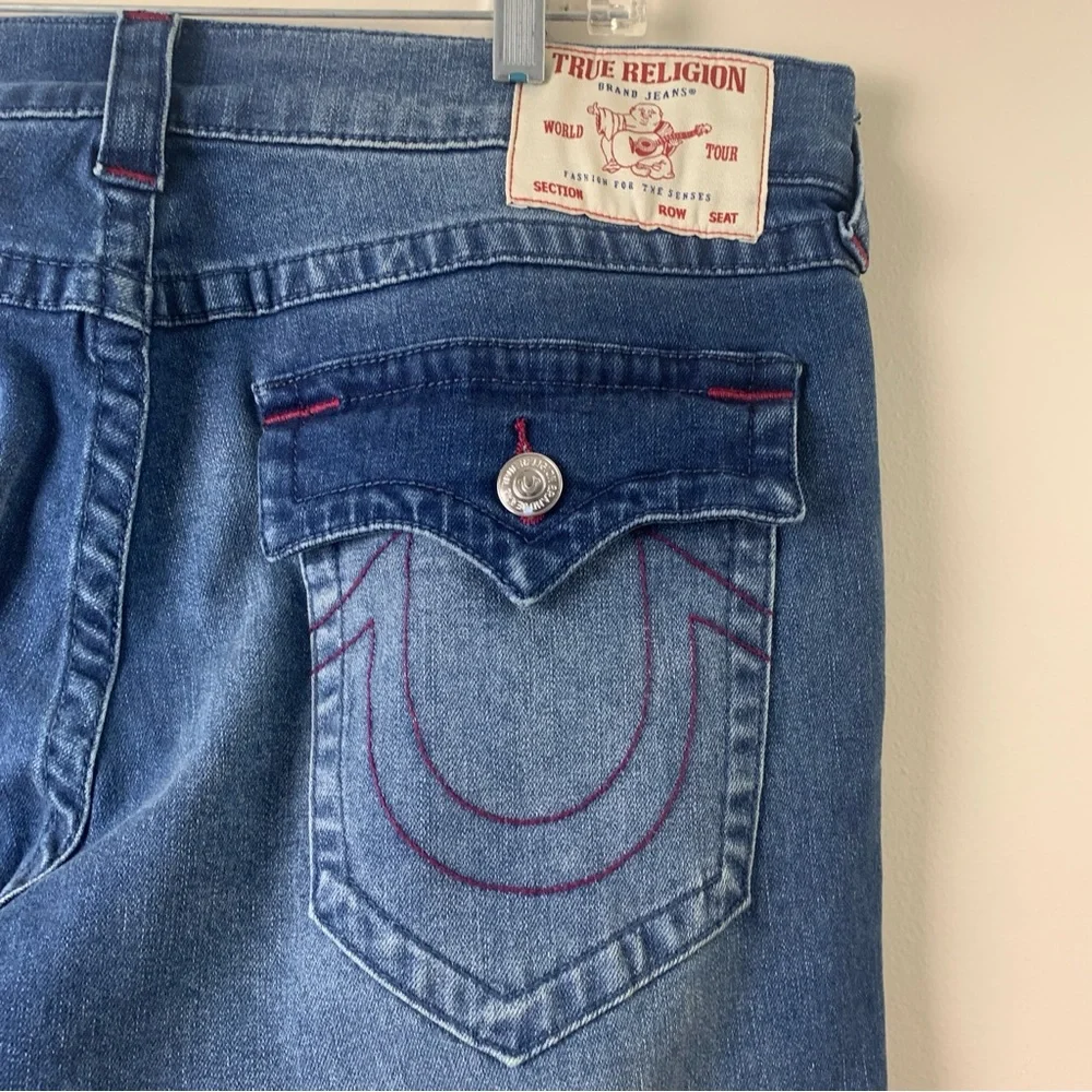 True Religion Rocco SN Flap Relaxed Skinny Men’s Jeans 36 Medium Tidal Wash